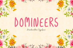 Domineers: A Handwritten Font for Creative Expression