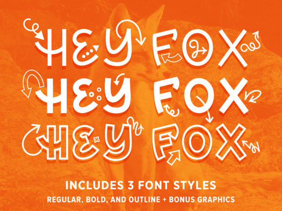 Hey Fox Trio: A Playful Font for Creative Projects